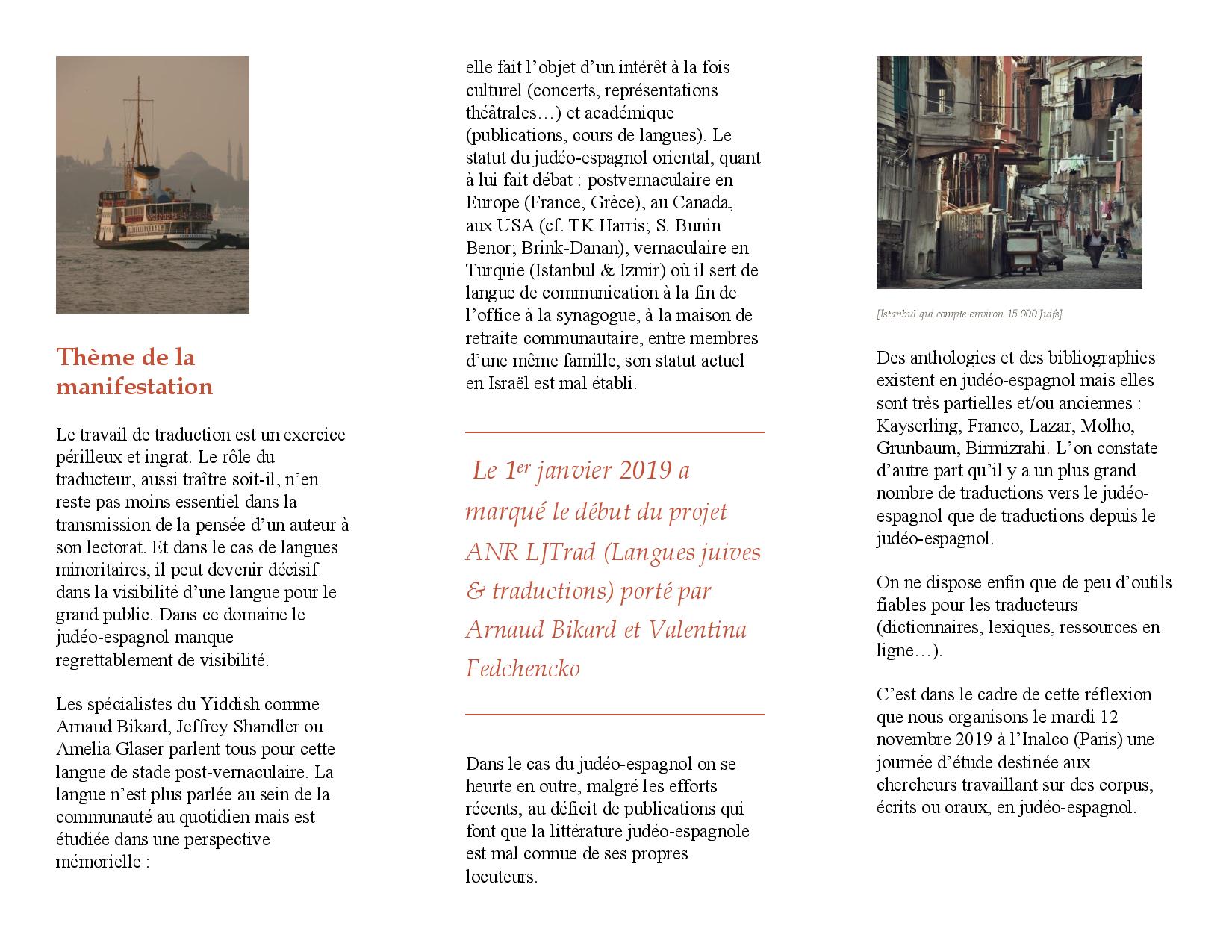 Informations générales sur la JE (judéo-espagnol)